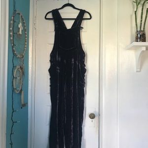 Purple velvet overalls, Large